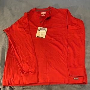 Smiths Workwear Mens Henley pocketed long-sleeve shirt in midweight 100% cotton.